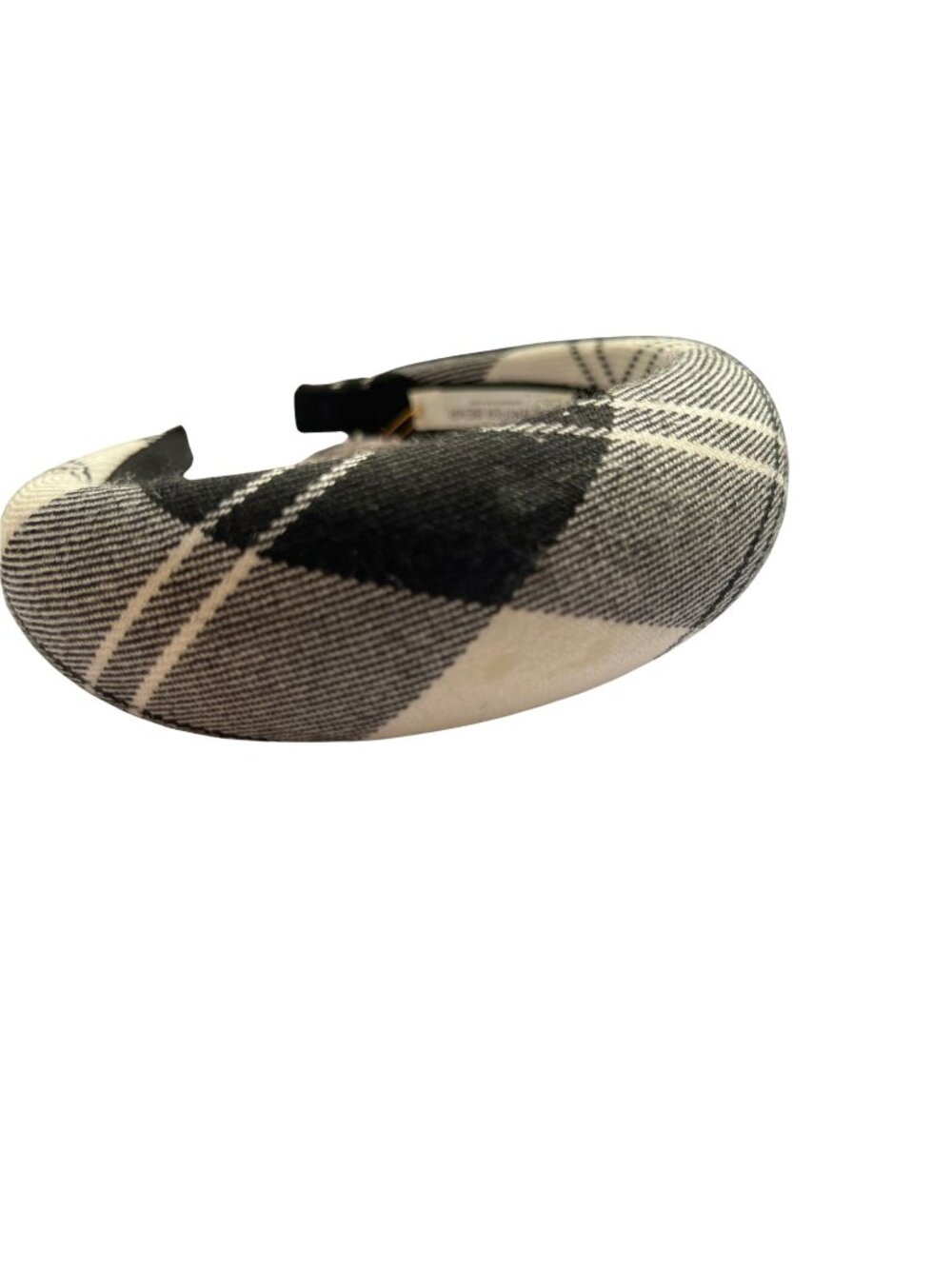 Jennifer Behr Thada Headband- Black-White Rowan Check